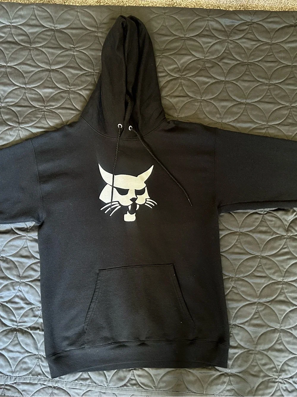 Black Cat Logo Pet Hoodie - Black